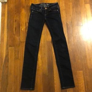 I am selling american eagle, dark colored jeans.